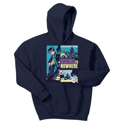 Riding Nowhere Anime Kids Hoodie