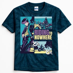 Riding Nowhere Anime Kids Tie-Dye T-Shirt