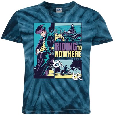 Riding Nowhere Anime Kids Tie-Dye T-Shirt