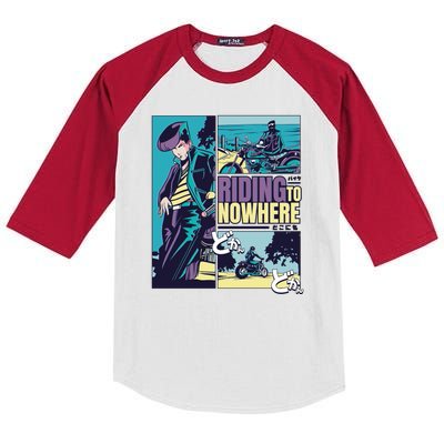 Riding Nowhere Anime Kids Colorblock Raglan Jersey