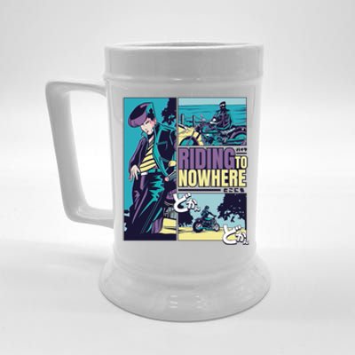 Riding Nowhere Anime Beer Stein