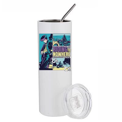 Riding Nowhere Anime Stainless Steel Tumbler