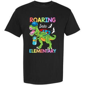 Roaring Into Elementary Dinosaur Back To School Garment-Dyed Heavyweight T-Shirt