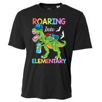 Roaring Into Elementary Dinosaur Back To School Cooling Performance Crew T-Shirt