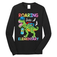 Roaring Into Elementary Dinosaur Back To School Long Sleeve Shirt