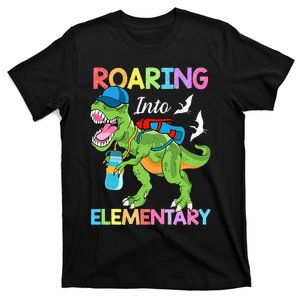 Roaring Into Elementary Dinosaur Back To School T-Shirt