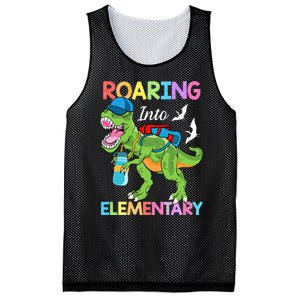 Roaring Into Elementary Dinosaur Back To School Mesh Reversible Basketball Jersey Tank