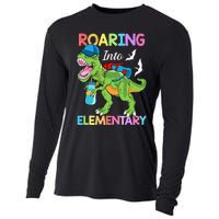 Roaring Into Elementary Dinosaur Back To School Cooling Performance Long Sleeve Crew