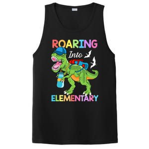 Roaring Into Elementary Dinosaur Back To School PosiCharge Competitor Tank