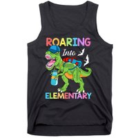 Roaring Into Elementary Dinosaur Back To School Tank Top