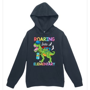 Roaring Into Elementary Dinosaur Back To School Urban Pullover Hoodie