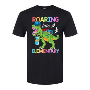 Roaring Into Elementary Dinosaur Back To School Softstyle CVC T-Shirt