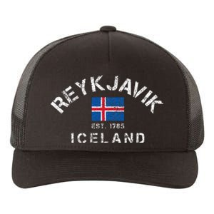 Reykjavik Iceland Est. 1785 Flag Souvenir Gift Yupoong Adult 5-Panel Trucker Hat