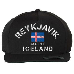 Reykjavik Iceland Est. 1785 Flag Souvenir Gift Wool Snapback Cap