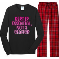 Rest Is Essential Not A Reward Long Sleeve Pajama Set