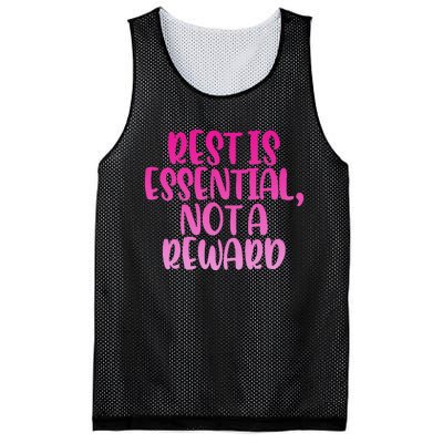 Rest Is Essential Not A Reward Mesh Reversible Basketball Jersey Tank