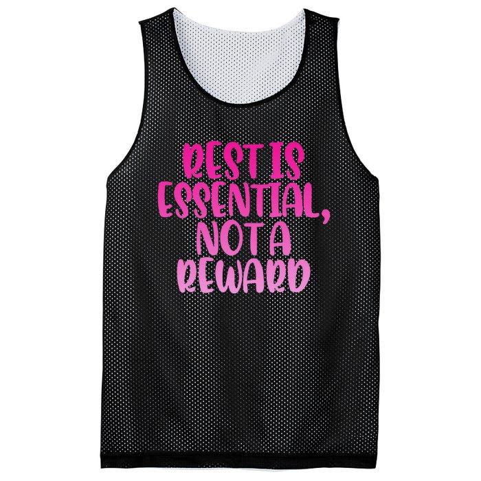 Rest Is Essential Not A Reward Mesh Reversible Basketball Jersey Tank