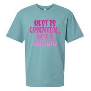 Rest Is Essential Not A Reward Sueded Cloud Jersey T-Shirt