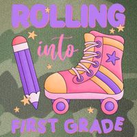 Rolling Into First Grade Cute Legacy Tie Dye Trucker Hat
