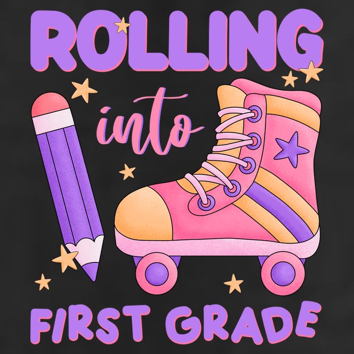 Rolling Into First Grade Cute 7 Panel Mesh Trucker Snapback Hat