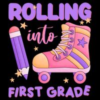 Rolling Into First Grade Cute 7-Panel Snapback Hat