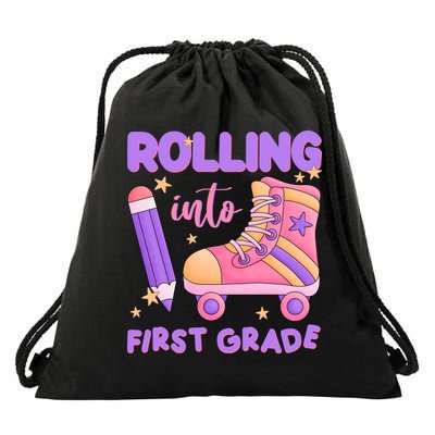 Rolling Into First Grade Cute Drawstring Bag