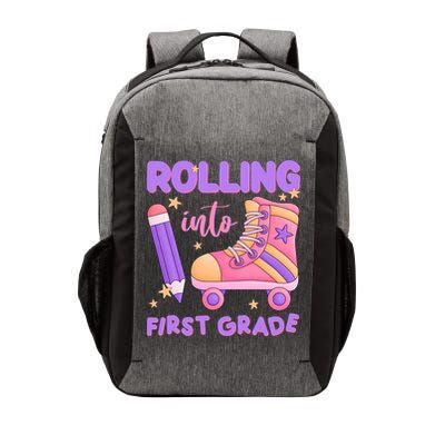 Rolling Into First Grade Cute Vector Backpack