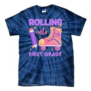 Rolling Into First Grade Cute Tie-Dye T-Shirt