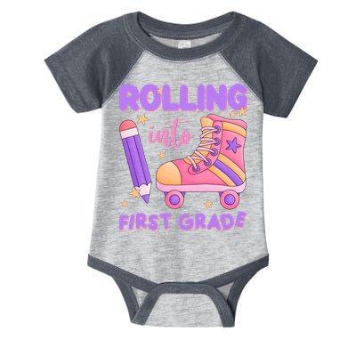 Rolling Into First Grade Cute Infant Baby Jersey Bodysuit