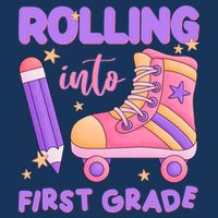 Rolling Into First Grade Cute Infant Baby Jersey Bodysuit