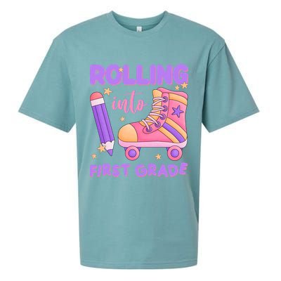 Rolling Into First Grade Cute Sueded Cloud Jersey T-Shirt
