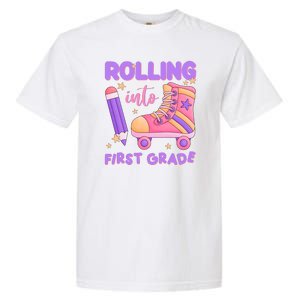 Rolling Into First Grade Cute Garment-Dyed Heavyweight T-Shirt