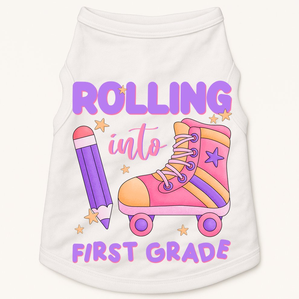 Rolling Into First Grade Cute Doggie Tank