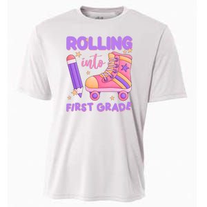 Rolling Into First Grade Cute Cooling Performance Crew T-Shirt