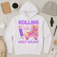 Rolling Into First Grade Cute Hoodie