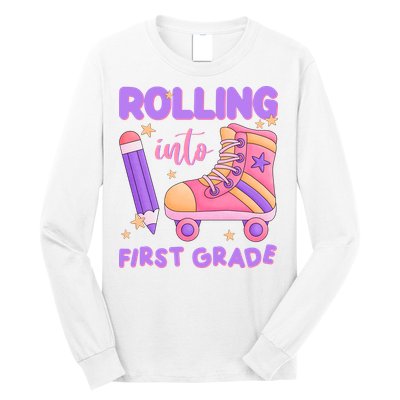 Rolling Into First Grade Cute Long Sleeve Shirt