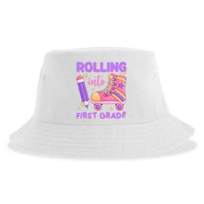 Rolling Into First Grade Cute Sustainable Bucket Hat