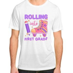 Rolling Into First Grade Cute Adult ChromaSoft Performance T-Shirt