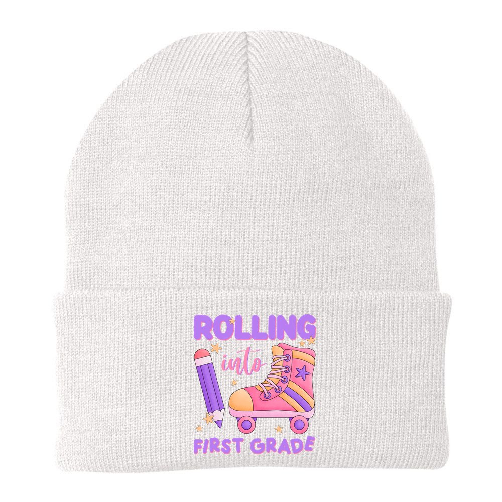 Rolling Into First Grade Cute Beanie