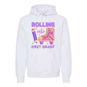 Rolling Into First Grade Cute Premium Hoodie