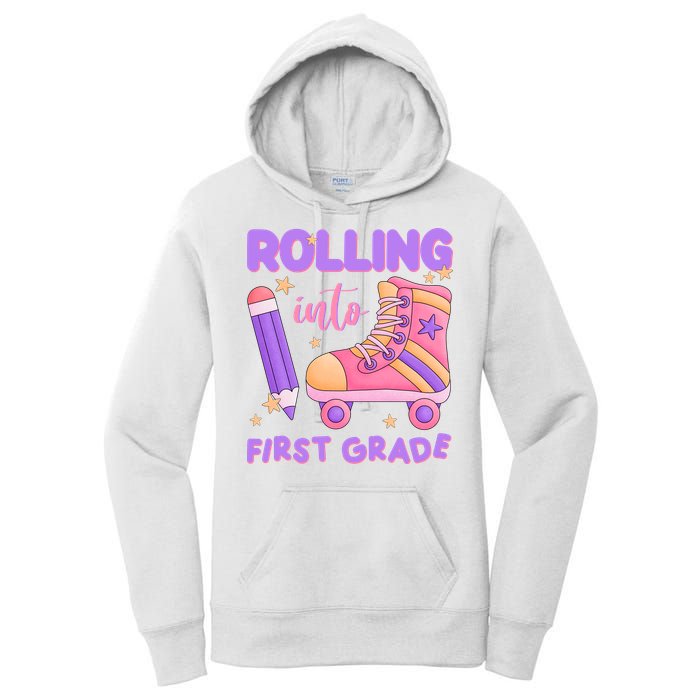 Rolling Into First Grade Cute Women's Pullover Hoodie