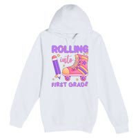 Rolling Into First Grade Cute Premium Pullover Hoodie