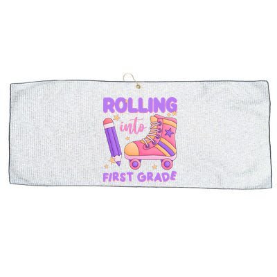 Rolling Into First Grade Cute Large Microfiber Waffle Golf Towel