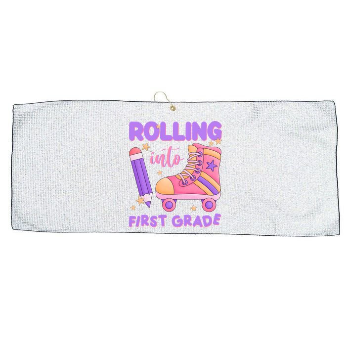 Rolling Into First Grade Cute Large Microfiber Waffle Golf Towel