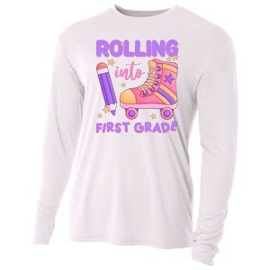 Rolling Into First Grade Cute Cooling Performance Long Sleeve Crew