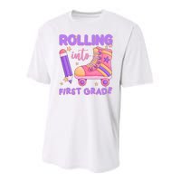 Rolling Into First Grade Cute Performance Sprint T-Shirt