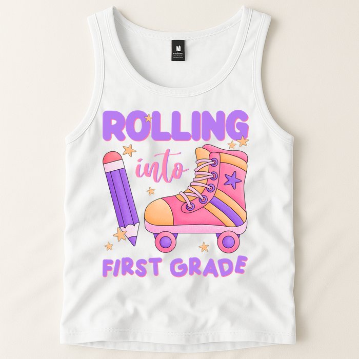 Rolling Into First Grade Cute Tank Top