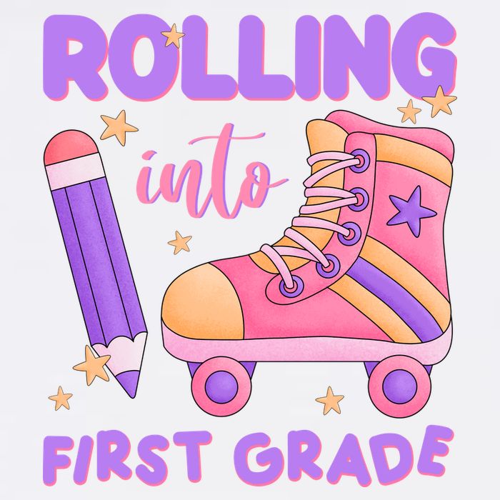 Rolling Into First Grade Cute Toddler T-Shirt