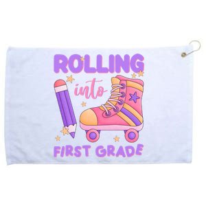 Rolling Into First Grade Cute Grommeted Golf Towel