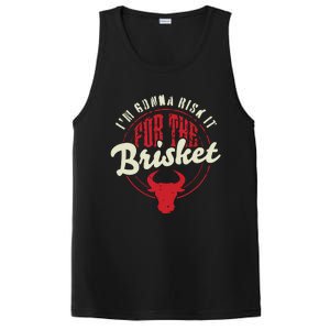 RISK IT FOR THE BRISKET Funny Meat Smoker Barbecue Chef BBQ PosiCharge Competitor Tank